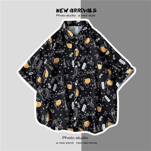 เสื้อเชิ้ตชาย-เสื้อเชิ้ตการ์ตูนญี่ปุ่น-เสื้อฮาวาย-เสือฮาวายชาย-2021-new