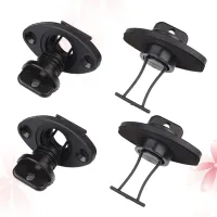 MOVTOTOP 4pcs Kayak Boat Drain Plug ปลั๊กท่อระบายน้ำสากลชุดฮัลล์ด้าย Bung สำหรับเรือคายัคเรือแคนู (สีดำ)