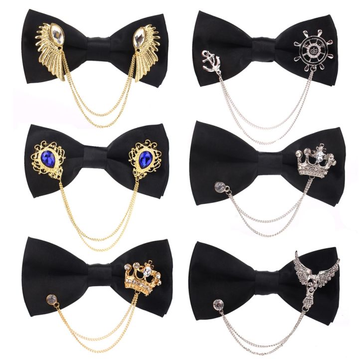 men-black-bowtie-metal-decoratio-bow-tie-for-men-women-uniform-collar-butterf-bowknot-adult-suit-bow-ties-cravats-male-bowties