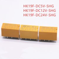 【✲High Quality✲】 zhichui1714470 5Pcs รีเลย์ไฟฟ้าขนาดมินิ Hk19f-dc5v-shg Hk19f-dc12v-shg Hk19f-dc24v-shg Coil Dpdt 8ขารีเลย์ Pcb ประเภท Hk19f 2no 2nc