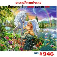 สินค้าสุดฮอต? 946 รูปวาด ขึงเฟรมไม้ HOME DIY สินค้าอยู่ไทยพร้อมส่ง ภาพวาดสีน้ำมัน ภาพระบายสีตามตัวเลข ขนาด40X50CM ขึงเฟรมไม้!!