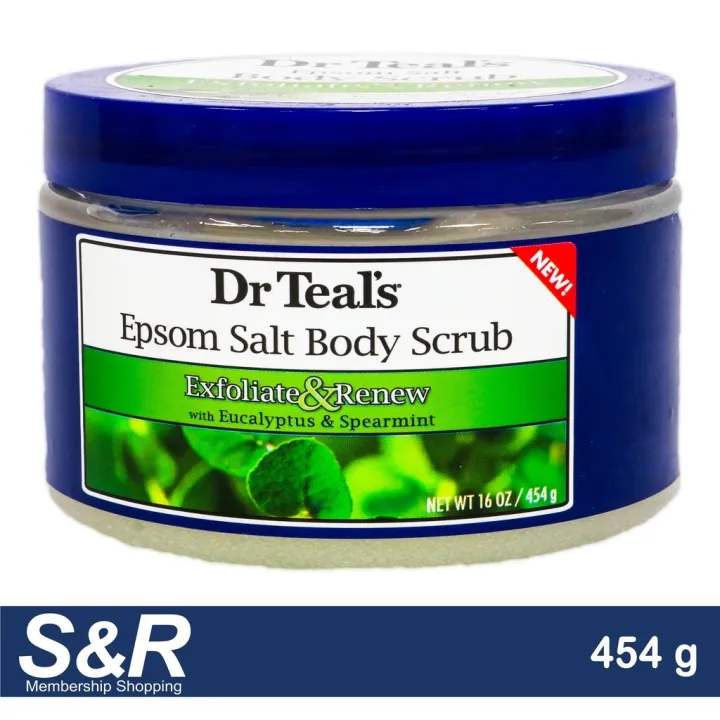 Dr Teal's Epsom Salt Body Scrub with Eucalyptus and Spearmint 454g