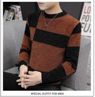 利2021 New Mens Chenille Sweater Autumn and Winter Male Round Neck Sweater Pullover