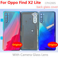 Penutup Belakang Kaca Asal untuk Oppo Cari X2 Lite CPH2005 X2Lite Penggantian Pintu Kes Bateri Keras Belakang Perumpenutup dengan Pelekh