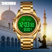 Skmei worship table in the Middle East man multifunctional direction of compass steel belt electronic watch men remind prayer