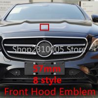 57mm ABS Hood Emblem Cap Car Head Bonnet Label Cover Badge Apple Tree Star Wheat Logo for Brabus AMG (spring Tape Styles)