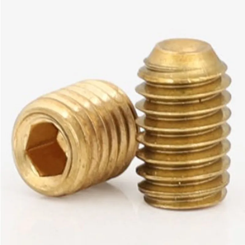 DIN916 M2 M2.5 M3 M4 M5 M6 M8 M10 Brass Hexagon Hex Socket Set Screws with  Cup Point Grub Screw Bolts (Color : 10mm, Size : M2 10pcs) : :  Tools 