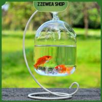 เครื่องประดับตกแต่งบ้านร้าน ZZEWEA พร้อมขาตั้งแจกันแขวนตู้ปลาแก้วโปร่งใส