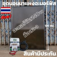 ชุดพร้อมใช้ชุดแผงอะมอร์ฟัส 140 วัตต์ พร้อมชุดชาร์จเจอร์ pwm 60A s9พร้อมสายแผงยาว5 เมตรหัวmc4หางปลา มีประกันศุนไทย