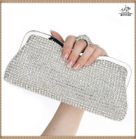 Women Evening Clutch Bag Diamond Clutch Female Silver Day Clutch Wedding Purse Party Banquet BlackGold shoulder chain handbags