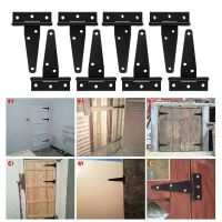 1PC Black T Shape Triangle Rustproof Iron Light Duty Shed Hinge Wooden Door Gate Hinges