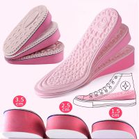 ☁┋◘ Height Increase Insoles for Women Shoes Inner Soles Shoe Insert Heel Lift Heightening Template Cushion EVA Memory Foam Insoles