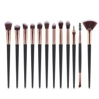 LANJINGLIN 12pcs Makeup Brushes Tool Set Cosmetic Powder Eye Shadow Foundation Blush Blending Beauty Make Up Brush Maquiagem Printing Stamping