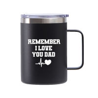 Fathers Day Mug Dad Birthday Gifts From Daughter Son Remember I Love You Dad Water Bottle Stainless Steel Present 16oz Tumbler