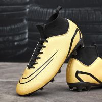 New Football Boots Men Futsal Soccer Shoes Long Spikes Cleats Grass Training Shoes Drop Shipping Zapatos De Hombre Turf Unisex
