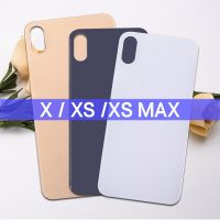 QIQI เคสโทรศัพท์ฝาหลัง,ฝาครอบแบตเตอรี่ด้านหลังสำหรับ iPhone X X X Max ฝาครอบประตูแก้วหลังสำหรับ iPhone X X X Max ซ่อมมีรูกล้องขนาดใหญ่เคสกระจกไม่มีกาว