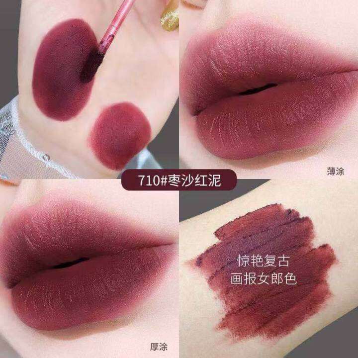 กลอสเนื้อแมท-wodwod-velvet-matte-no-w806-เบอร์-710-กลอสสีเบอรี่ตุ่นๆ-โดนใจสาวๆ-ชอบแต่งหน้าสไตล์สายฝ-เนื้อเนียนนุ่ม-เกลี่ยง่ายไม่เป็นคราบ-ติดทนมากๆ