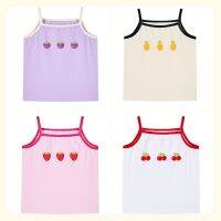 Girls Gallus 2023 Summer Kids Tops Korean Version Sleeveless Cute Cartoon Pattern Cotton Comfortable Babys Clothes