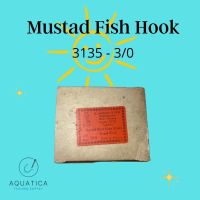 {HUYE Outdoor Store} Mustad เบ็ดตกปลา3135-3/0สีดำ