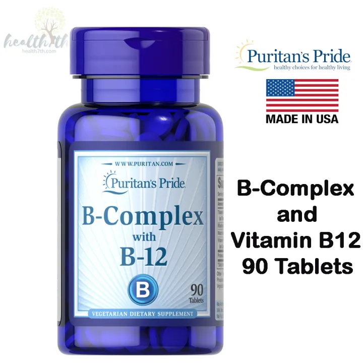 Puritans Pride B Complex With Vitamin B12 90 เม็ด Th 5855