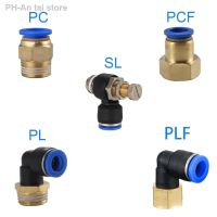 Pneumatic PC/PCF/PL/PLF Pneumatic connector 4mm-12mm fitting thread 1/8 1/4 3/8 1/2 air Thread Female Straight Air Fitting