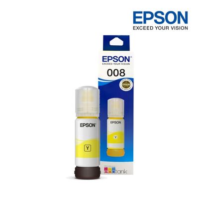 หมึกเติม Epson 008  สีเหลือง สำหรับ L15150 L15160 สีเหลือง กันน้ำ ของแท้จากศูนย์ 100%
