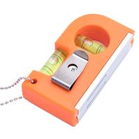 2 in 1 Mini Pocket Level Tool 2 Bubble Spirit Leveler Metal Key Chain Hook Factory Machinery Level Instrument Tool