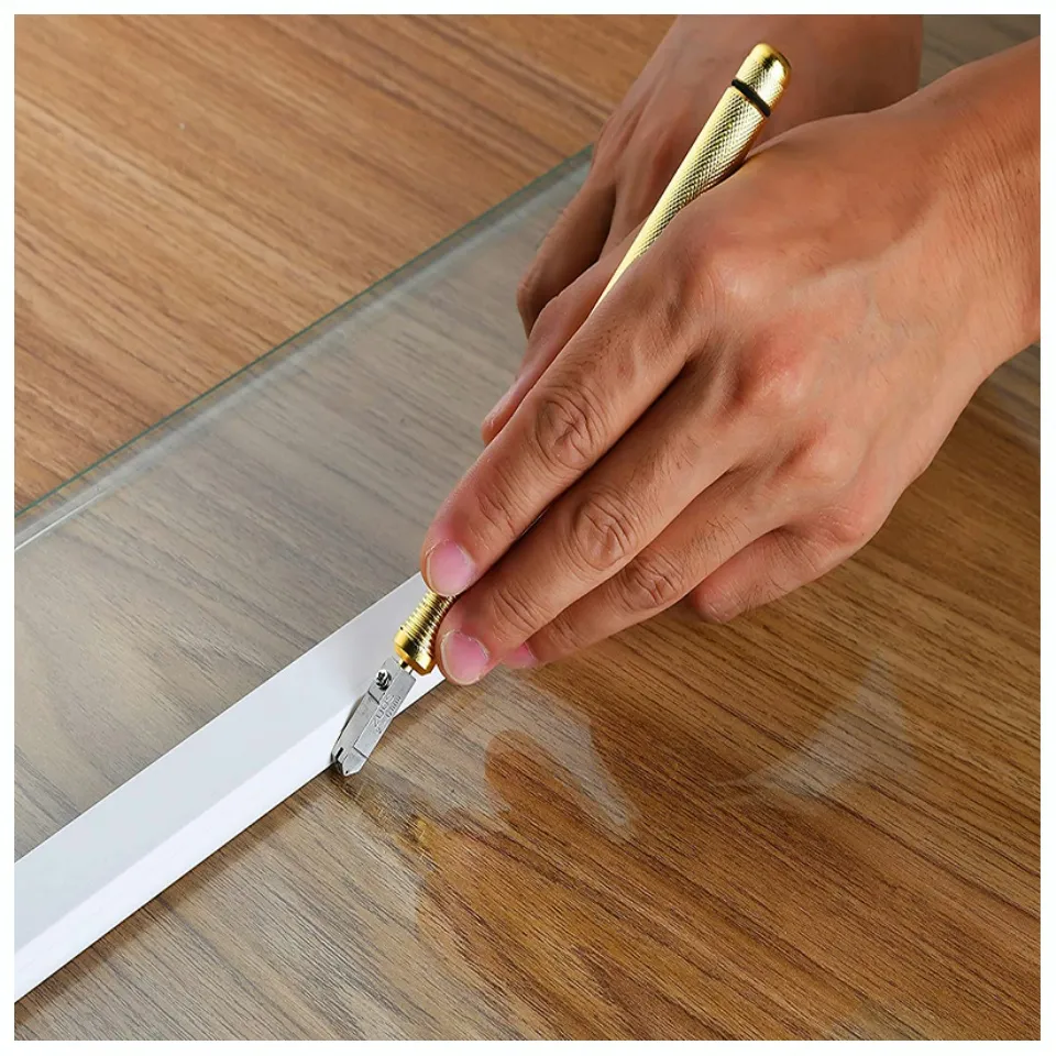 170mm Professional Glass Cutter Antislip Wood Handle Diamond