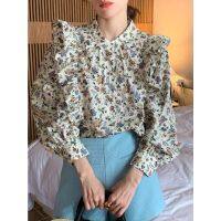 ❀ 61488 Floral Loose Versatile Round Neck Long Sleeve Shirt