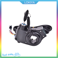 LOKIYA จักรยานนิ้วนิ้วหัวแม่มือคันเร่งด้วยสวิทช์ไฟ LCD Display SWITCH Handlebar Grips