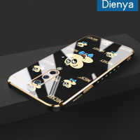 เคส Dienya สำหรับ Oneplus 8 8 Pro 8T เคสลายการ์ตูนแฮปปี้มิกกี้สี่เหลี่ยมใหม่พื้นผิวชุบเคสซิลิกาเจลนิ่มกันกระแทกเคสมือถือรวมเลนส์กล้องถ่ายรูปฝาครอบป้องกัน