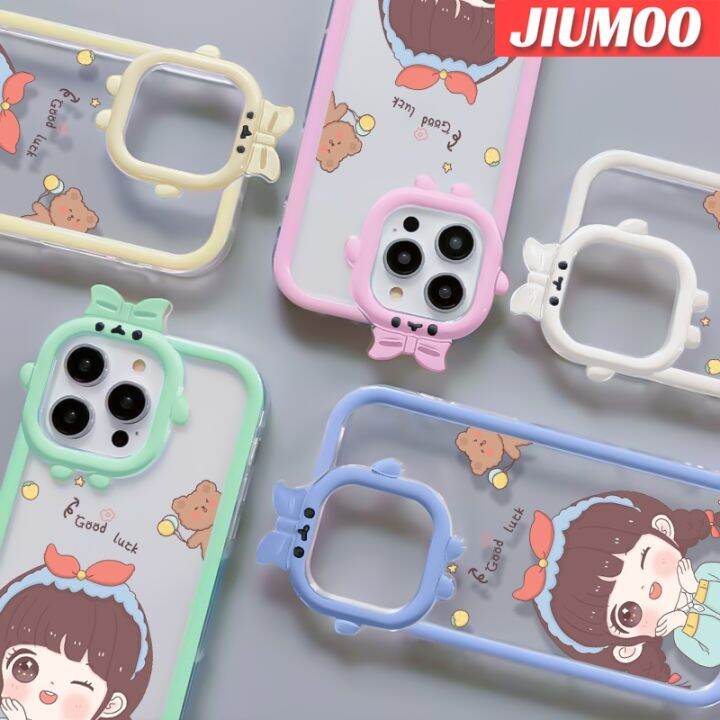 jiumoo-เคสสำหรับ-vivo-y95-y91-y91i-เคสแฟชั่นลายการ์ตูนน่ารักเด็กผู้หญิงสีสันสดใสเคสโทรศัพท์โปร่งใสนิ่มเคสซิลิโคนกันกระแทกป้องกันเลนส์กล้องสัตว์ประหลาดตัวเล็กกรอบใส