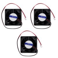 3 Pcs 60mm x 25mm DC 12V 0.25A 2Pin Cooling Fan for Computer Case CPU Cooler