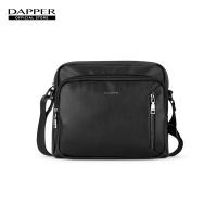 DAPPER กระเป๋าสะพายข้าง Triple Zipper Messenger Bag สีดำ