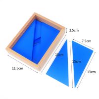 Baby Toys Montessori Math Toys 12Pcs Blue Triangles Mathematics Wooden Toy For Preschool Early Learning Toys Brinquedos Juguetes