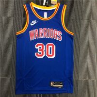 CURRY 30 Golden State Warriors 75th Anniversary Blue Basketball Jersey Vest