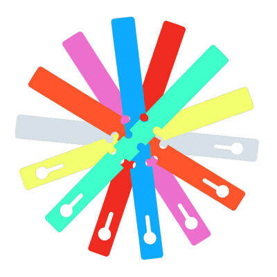 6 Colors Gardening Planting Clip-on Tags Nursery Hang Label Plastic Identification Card Waterproof Ring Set Markers Reusable