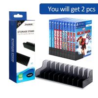 2pcs PS4 Slim Pro 10 Game Discs Storage Stand Games Holder Black Bracket for Sony Playstation 4 Play Station PS 4 Accessories