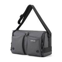 Good-looking mens Kong fashion brand functional multi-pocket shoulder bag sports travel ins trendy large crossbody