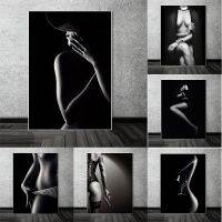 Black White Retro Sexy Woman Wall Art Poster Modern Fashion Girl Stocking Canvas Painting Living Rroom Corridor Home Decor Mural