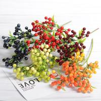 8 Fork Plastic Variety Color Berry Indoor Christmas Wedding Decoration Flower Arrangement Accessories Artificial Plant Fruit