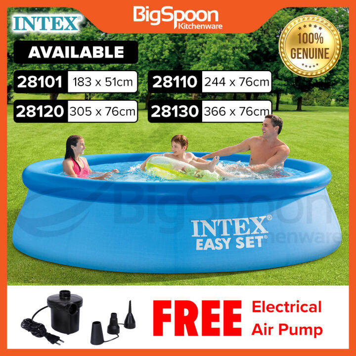 [AUTHENTIC] INTEX Easy Set Swimming Pool Adult / Family Large ...