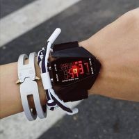 【July hot】 multifunctional aircraft watch junior high school students men and women children version of black technology luminous electronic