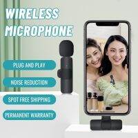 YLW EJ001 Wireless Lavalier Microphone Portable Audio Video Recording Mini Mic For iPhone Android Long Battery Life Gaming Live