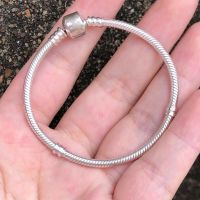 COD SDGREYRTYT 925 Silver Classic Bracelet Pan Snake Chain with small crown