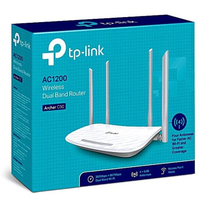 โปรโมชั่น-hot-tp-link-router-เราเตอร์-dual-band-ac1200-archer-c50-รับประกัน-lt-สุดคุ้ม-อุปกรณ์-เรา-เตอร์-เรา-เตอร์-ใส่-ซิ-ม-เรา-เตอร์-wifi-เร้า-เตอร์-5g