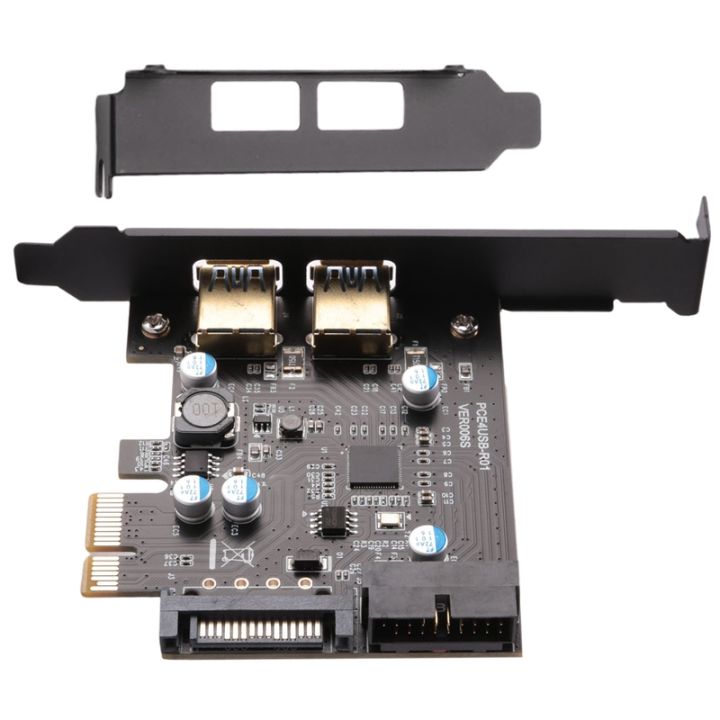 pci-e-1x-to-usb-3-2-gen1-usb3-2-type-c-front-adapter-card-2-ports-type-c-type-a-expansion-card-expansion-card