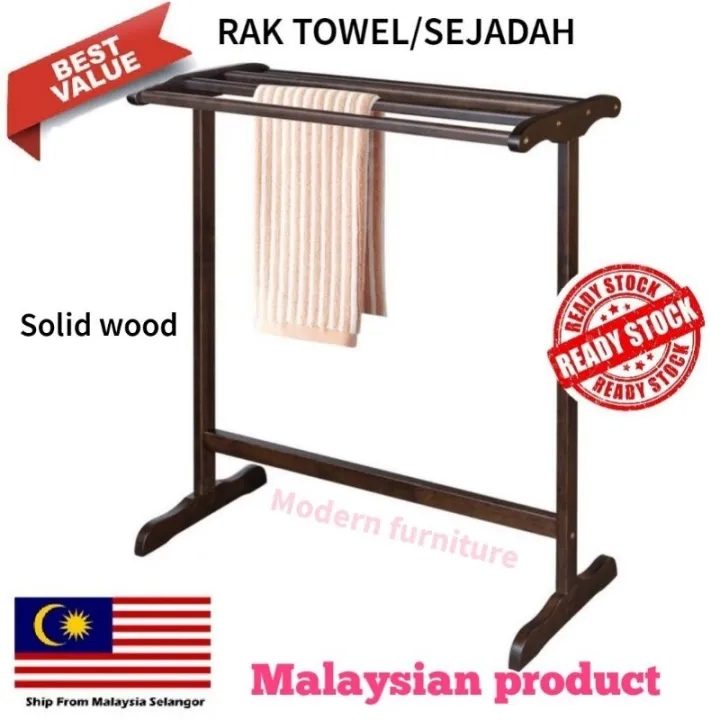 towel rack 🇲🇾 Good Quality🔥Rak Towel/Sejadah/Towel/clothes Hanger/Solid