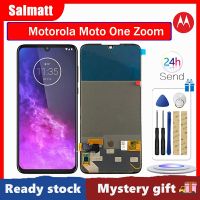 Salmatt จอ Super AMOLED แบบออริจินัลสำหรับ Motorola Moto ชิ้นส่วนจอสัมผัสแอลซีดีของเครื่องแปลงดิจิทัลซูมหนึ่งจอสำหรับ Motorola Moto