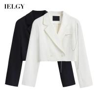 IELGY เสื้อสูทโซ่สั้นผู้หญิงแฟชั่นหลวมทุกการแข่งขันบางด้านบน 105